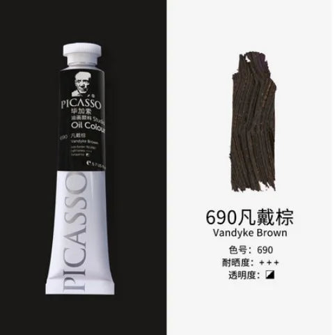 50/170ML Oil Painting Pigment for Beginners and Students Majoring In Fine Art Painting Creation Light-resistant Delicate Pigment
