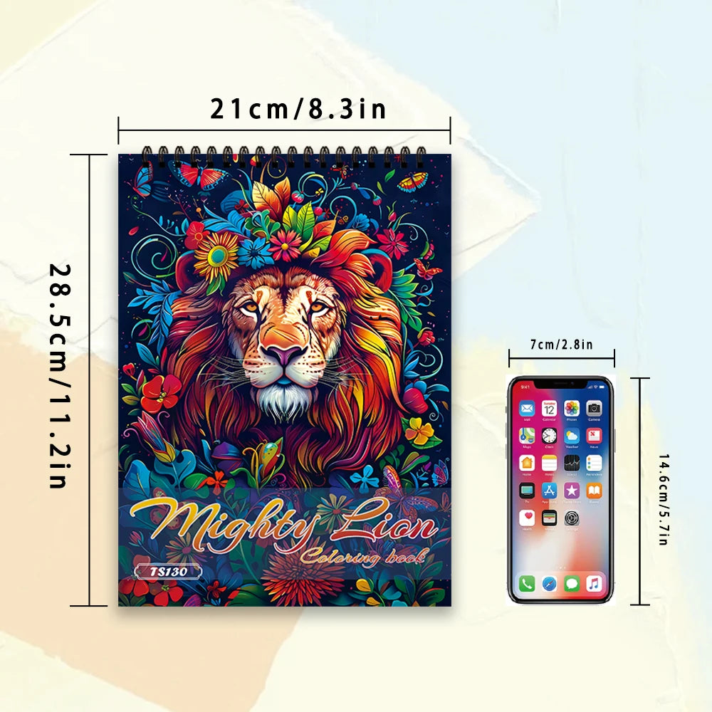 30 Sheets Stress Relief Coloring Book, 11.2x 8.3in,100gsm Thick Paper, Spiral Bound, Halloween Gift, Christmas Gift Option