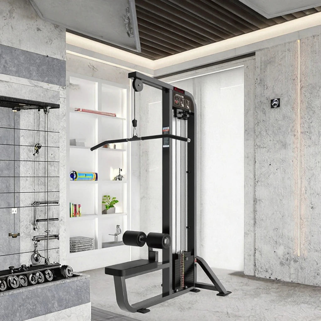 Commercial Gym Pin Load Selection Machine Lat Pulldown Seated Equipment With Adjustable Function For Chest And Arms Training - Sun Studio