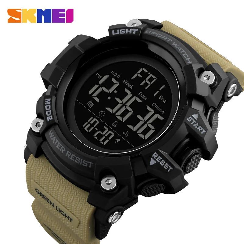 SKMEI Shockproof 2 Time Sport Watch Stopwatch Count Down Mens Digital Watches Waterproof Soft Clock For Male reloj hombre 1384 - Sun Studio