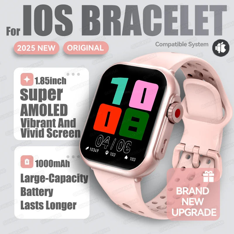 2025 New 1000mAh Battery Smart Watch For Men Women Bluetooth Call Heart Rate Monitor Watches IP68 Waterproof Sports Smartwatches - Sun Studio