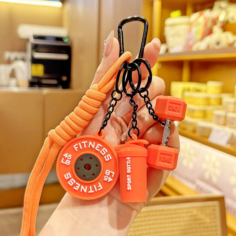Fitness Keychain,Colorful Gym Bag Charm for Fitness Lovers, Motivational Fitness Gym Key ring,Workout Keychain Gifts - Sun Studio