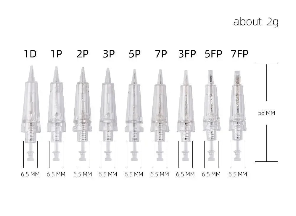 10PCS Derma Pen Bayonet Cartridge Replacement Needles Tattoo Eyebrow Lip Needles For MYM M7 N2 A1 A6 Nano Permanent Makeup Tools - Sun Studio