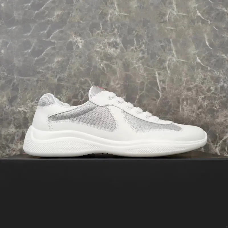 Multiple Style Color Classic P-style Men's Low Top Sneaker Breathable Mesh Biker Shoes Lace Up Leather Sneakers Casual Shoe - Sun Studio