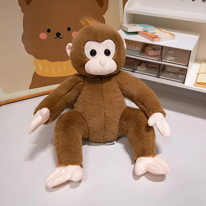 40cm-80cm Big Size Lovely Lifelike Sitting Monkey Plush Toys Soft Stuffed Monkey Doll Cute Animal Doll For Children Home Decor - Sun Studio