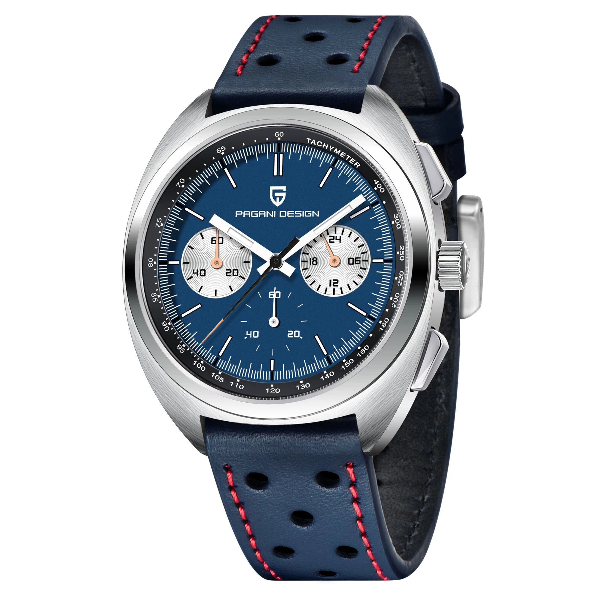 PAGANI DESIGN 2024 New Turtle Back Case Sport Chronograph Luxury Retro Quartz Watches For Men AR Sapphire glass Wrist watch Men - Sun Studio
