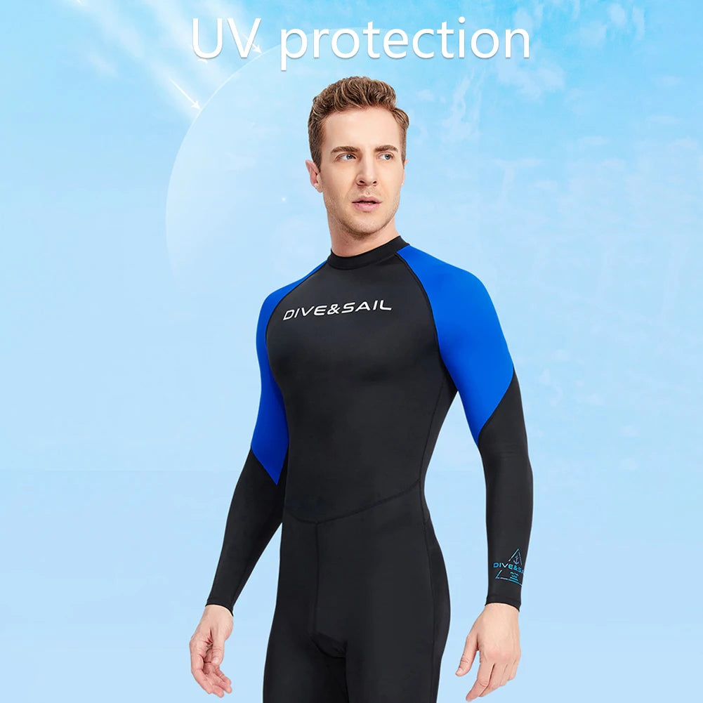 Men Diving Protection Clothes Long Sleeve Sunscreen Snorkeling Surfing Swimsuit Warm Elastic Anti-scratch Water Sports Equipment - Sun Studio