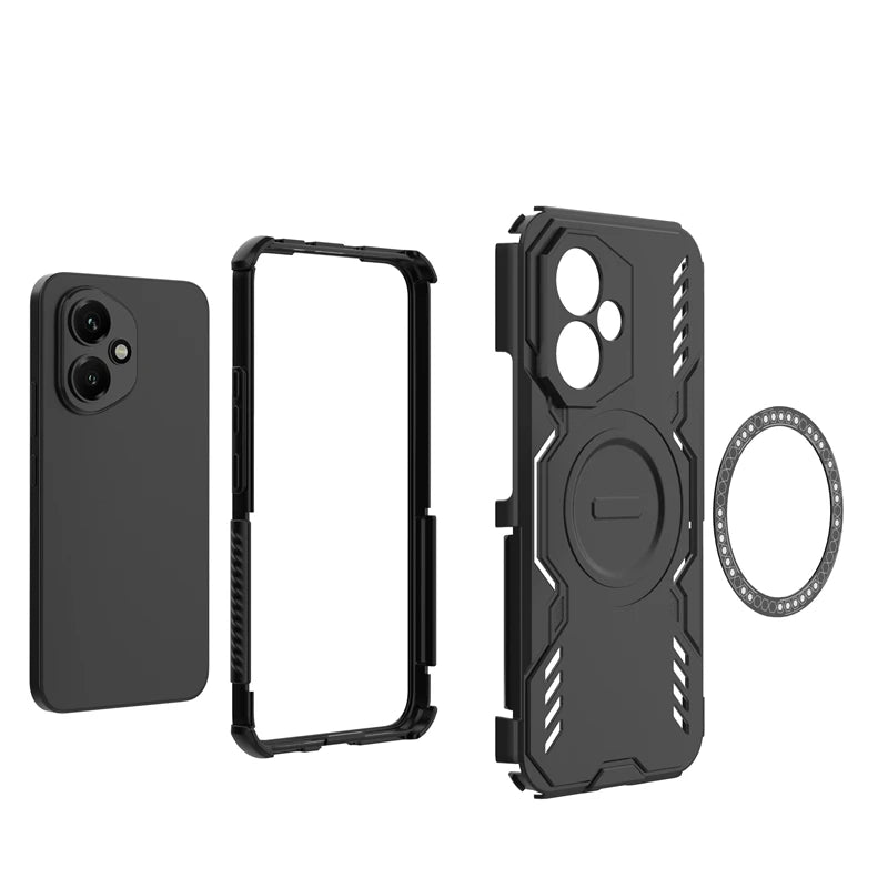 Shockproof Armor Case For Honor 400 Magnetic Adsorption Wireless Charge Cover For Honor 400 Pro 400 Lite Case For Honor 400 Case - Sun Studio