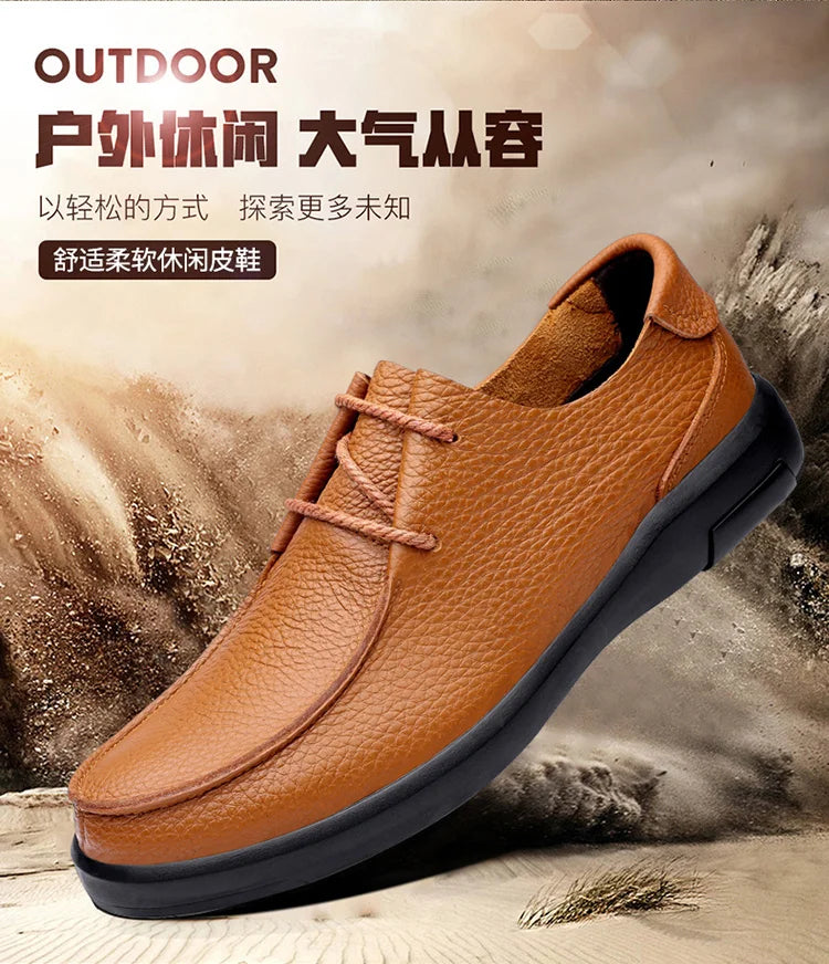 Casual Leather Shoes Men Loafers Trend Brand Business Shoes Autumn Slip on Flat Man Sneakes Comfortable Moccasins Zapatos Hombre - Sun Studio