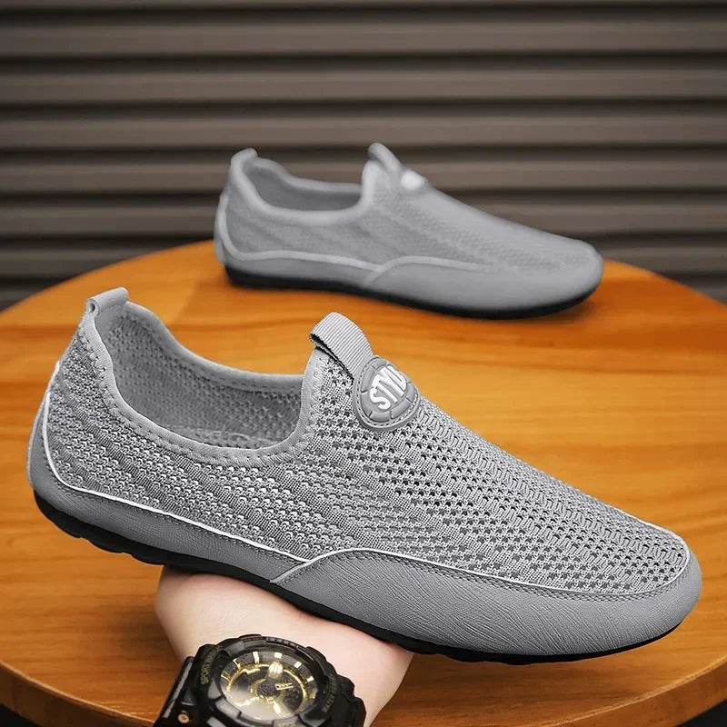 Summer Fashion Men Sneakers  All-match Casual Shoes Outdoor Breathable Loafers Mesh Surface Soft Bottom Casual Loafers 2025 - Sun Studio