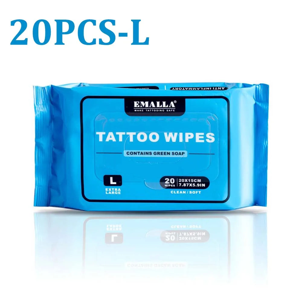 Professional Green Soap EMALLA Cleansing Green Soap Wipes Bottle Tattoo Green Soap for Tattoo Piercing Makeup Tattoo Accessories - Sun Studio