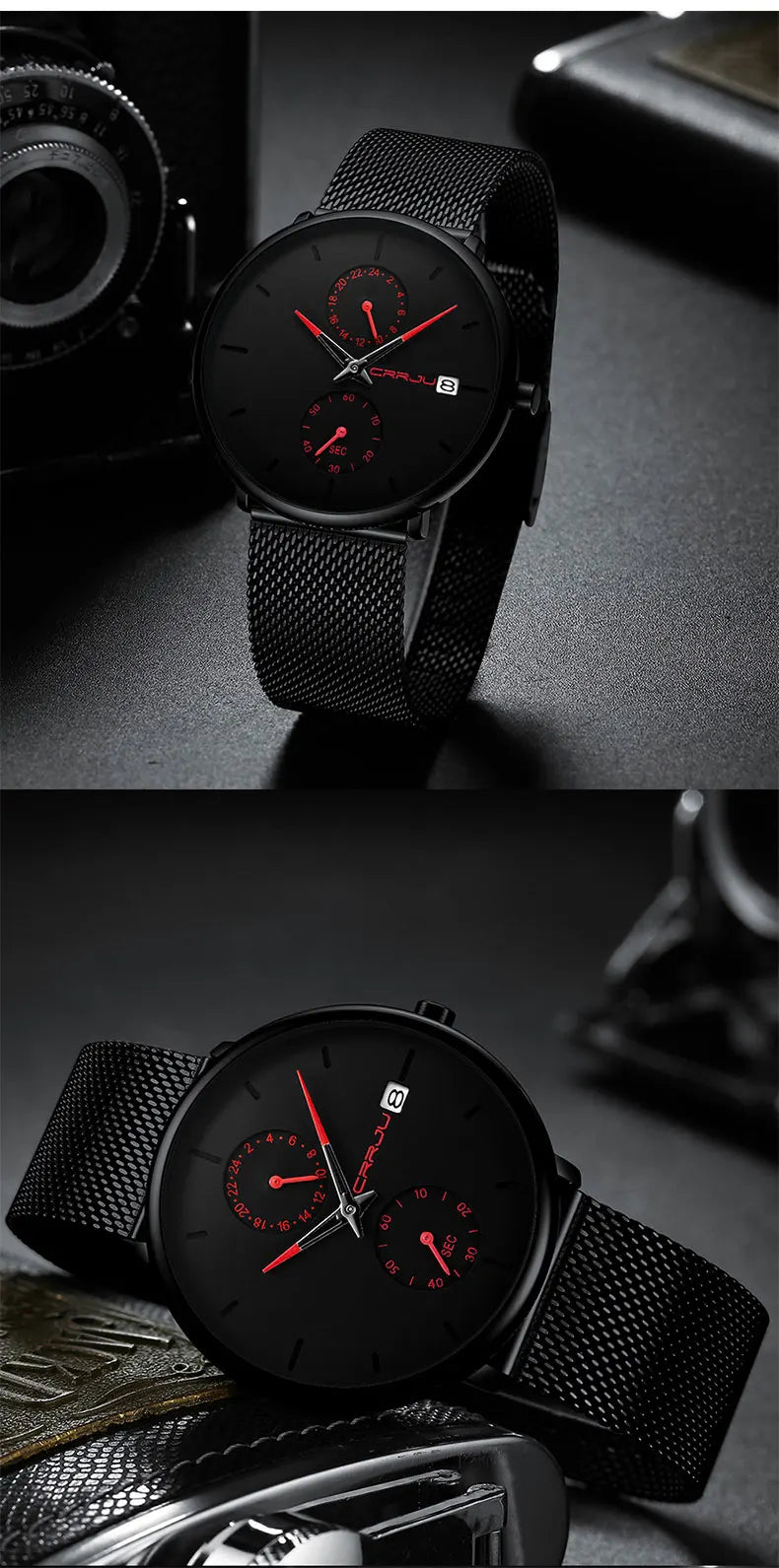 Men Watches Luxury Brand Date Calendar Watches Men Stainless Steel Mesh Watch For Mens Casual Quartz Watch Relogio Masculino Hot - Sun Studio