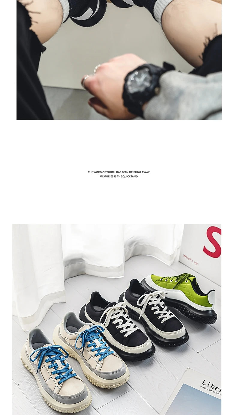 2025 Men Canvas Shoes Casual Shoes Street Fashion Youth Flat Skate Shoes Sneakers Loafers New Summer Breathable Comfortable Wild - Sun Studio