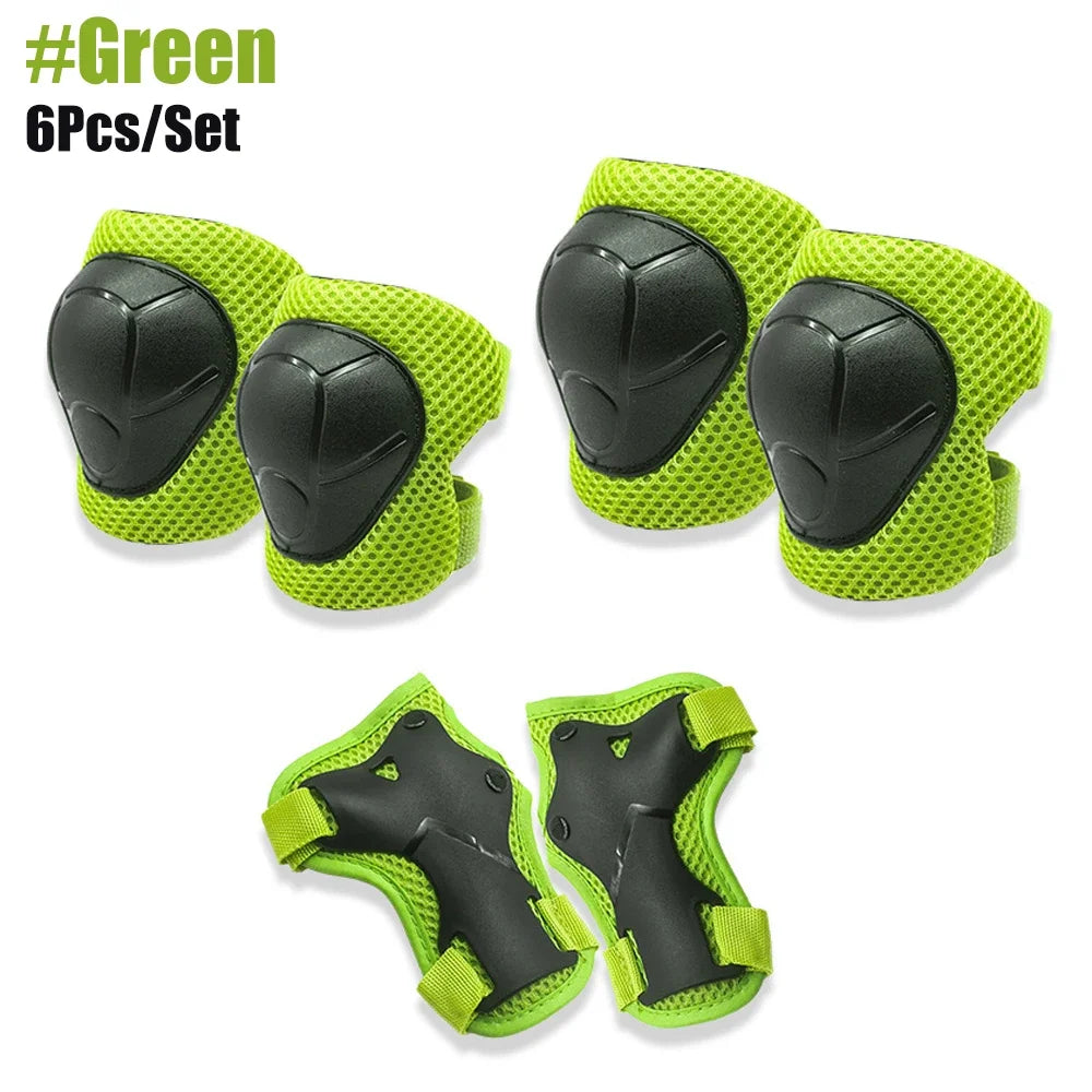 Kids Knee pads and Elbow Pads Toddler Protective Gear Set for Girls Boys with Wrist Guards 3in1 for Skating Cycling Bike Scooter - Sun Studio