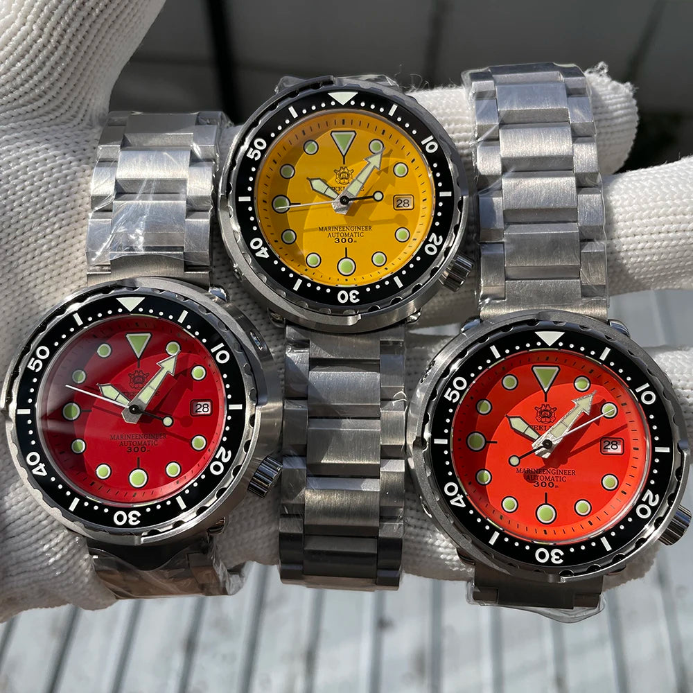 STEELDIVE SD1975 Luxury Automatic Watches Men Dive Watch 30Bar Waterproof Luminous Clock Sapphire Mirror Mechanical Wristwatch - Sun Studio