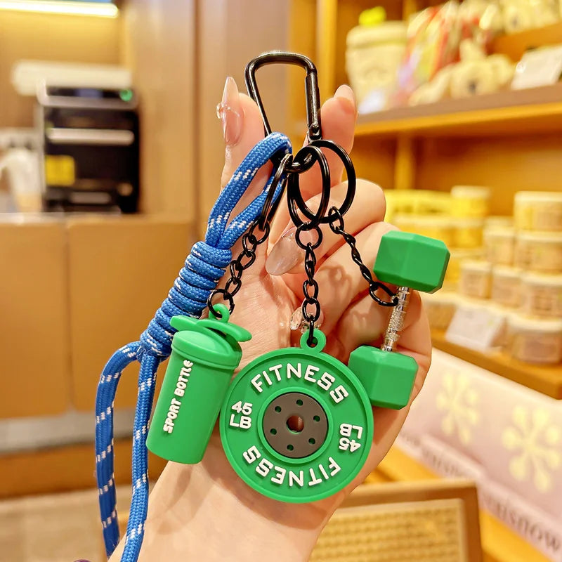 Fitness Keychain,Colorful Gym Bag Charm for Fitness Lovers, Motivational Fitness Gym Key ring,Workout Keychain Gifts - Sun Studio