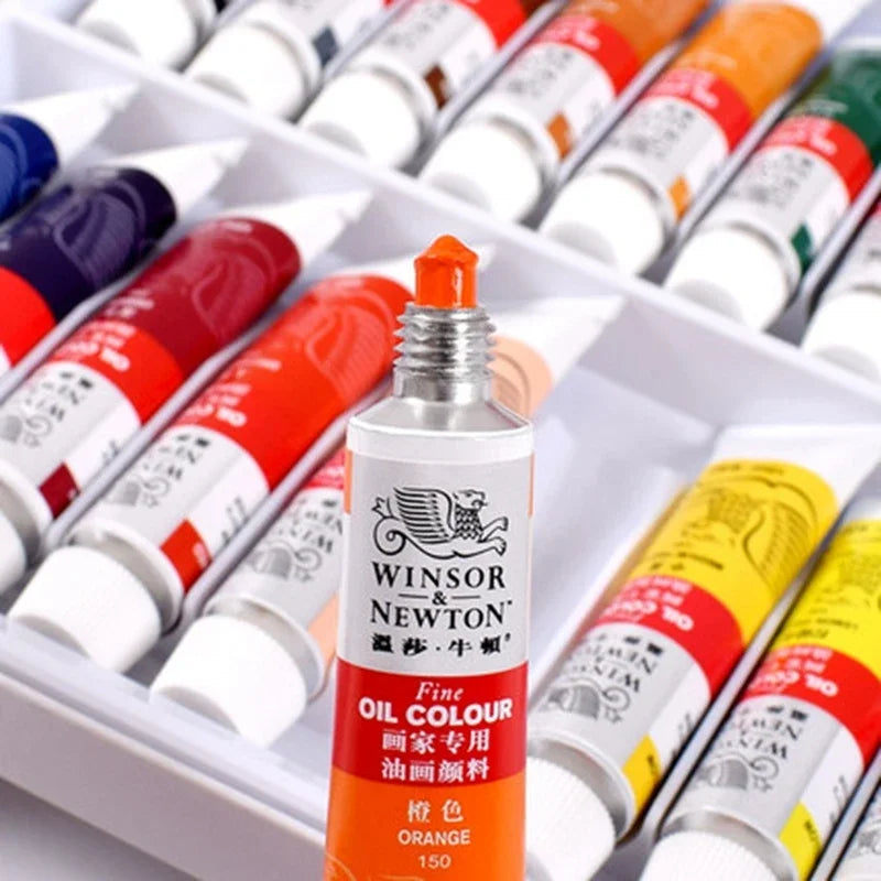 Winsor & Newton 12/18/24 Colors Professional Color Oil Paints 12ml Tube Painting Pigments With Brush And Palette Art Supplies - Sun Studio