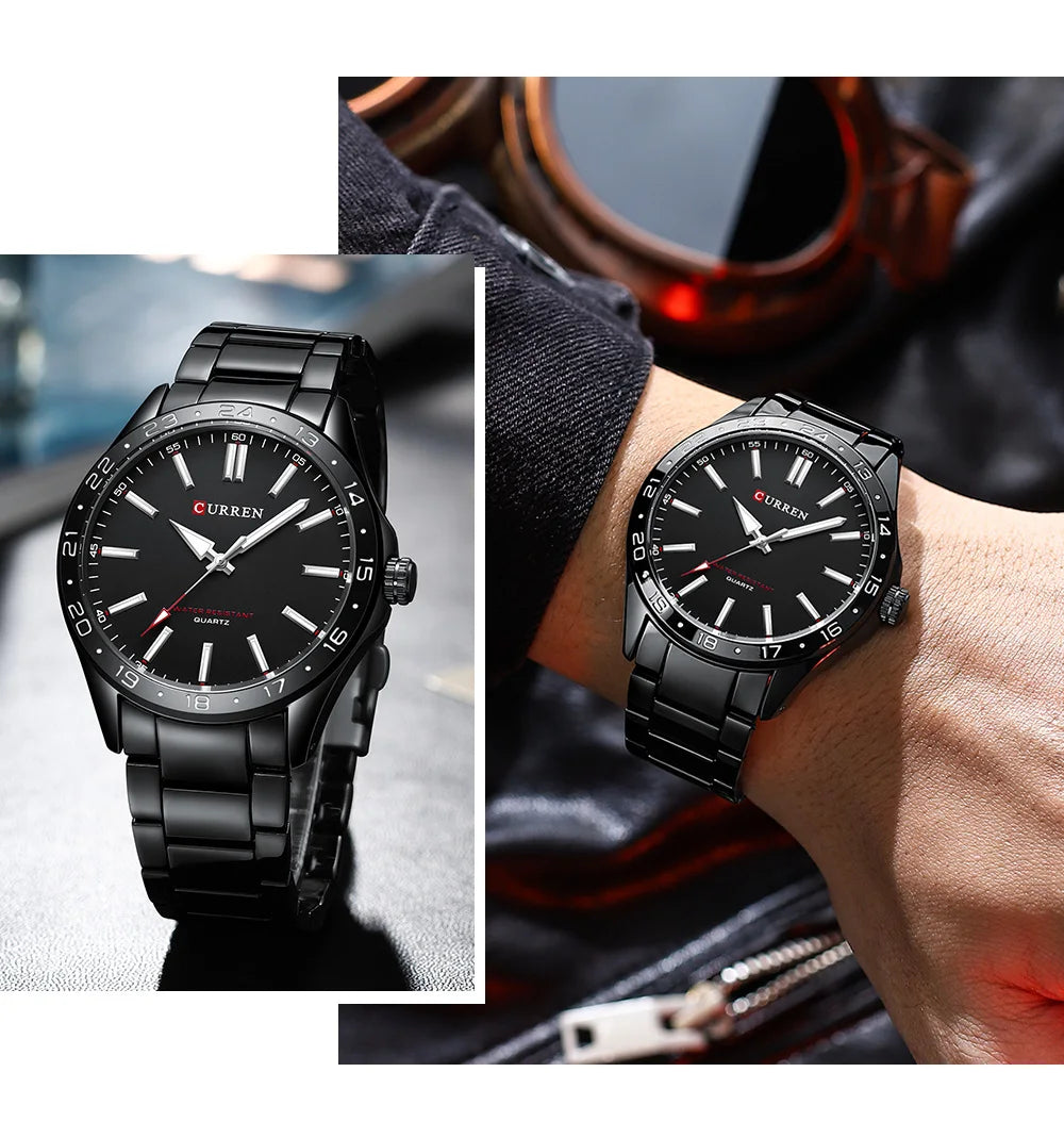 CURREN 8452 Men Fashion Ultra Thin Watches Simple Men Business Stainless Steel Quartz Watch Casual Watch Men's wristwatch - Sun Studio