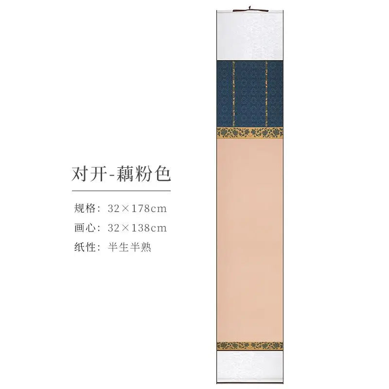 Tang Dynasty Style Blank Xuan Paper Scroll Half Ripe Rice Paper Calligraphy Painting DIY Scroll Batik Xuan Paper Hanging Scroll - Sun Studio