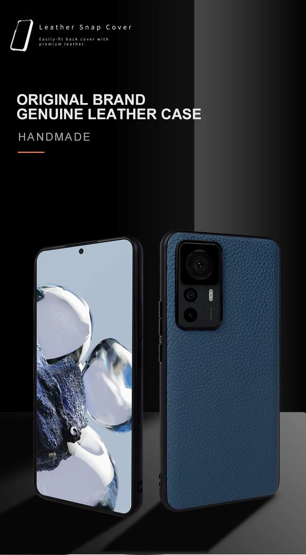 Full Wrapped Cowhide Genuine Leather Case For Xiaomi 12t Pro Mi12Pro 14Pro 13Pro 12SUltra 12Lite 11T Business Phone Cover Fundas - Sun Studio