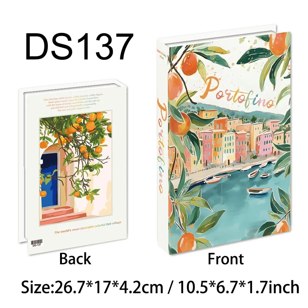 Bunte Reisereihe Fake Bücher für Wohnkultur Kaffeetisch Ornamente Mode Dekoration Bücher für Wohnzimmer Amalfi Italien