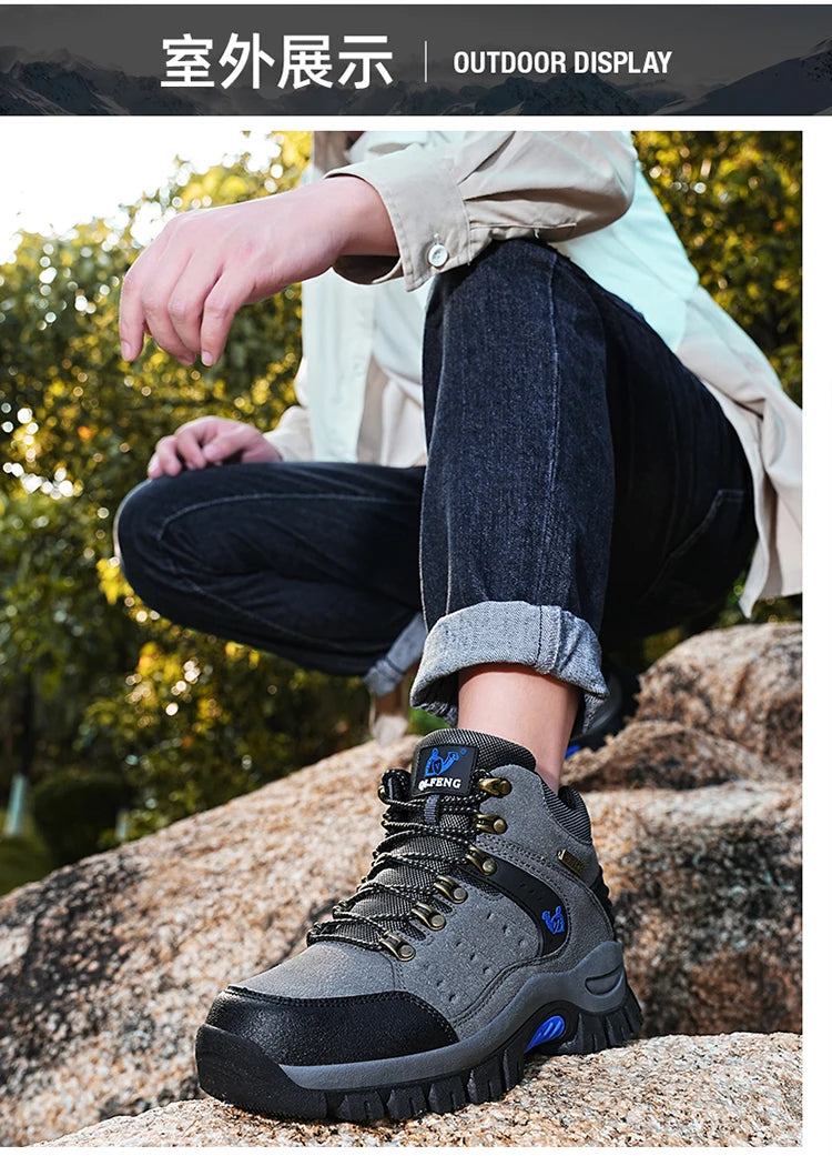 New Couples Outdoor Mountain Desert Climbing shoes Men Women Ankle Hiking Boots Fashion Classic Trekking Footwear - Sun Studio
