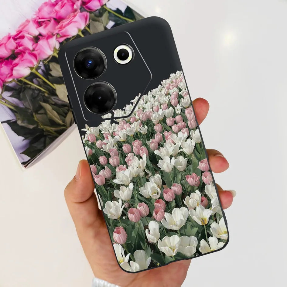 For Tecno Camon 20 Pro 5G Case 2023 Cute Love Heart Football Slim Cover Soft Silicone Funda For Tecno Camon20 Pro 5G CK8n Bumper
