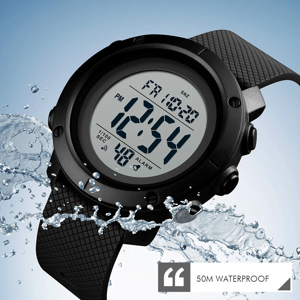 SKMEI Men Fashion Digital Watch Large Dial Alarm Clock Waterproof Watches Sport Outdoor Sports Men's Electronic Watch - Sun Studio