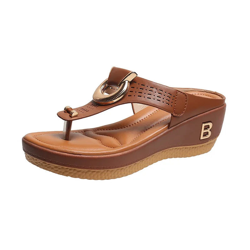 Summer Sandals Women 2026 Big Size Platform Sandals Wedges Flip Flops Shoes Comfortable Slippers Ladies Non-Slip Open Pantuflas - Sun Studio