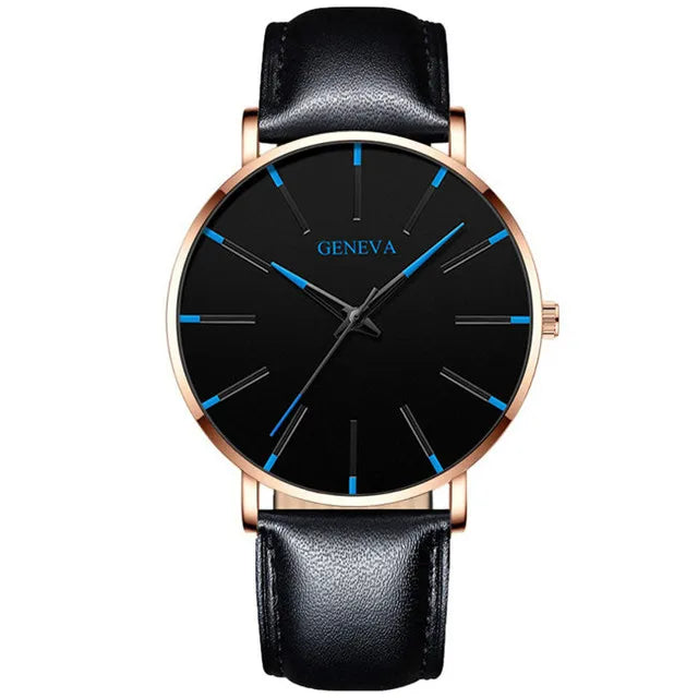 Minimalist Mens Fashion Ultra Thin Watches Simple Men Business Mesh Belt Quartz Wrist Watch Relogio Masculino - Sun Studio
