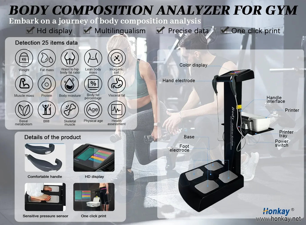 Salon SPA Body Composition Analysis Equipment Bioelectrical Impedance Analyzer With Printer BMI Measurement Machine - Sun Studio