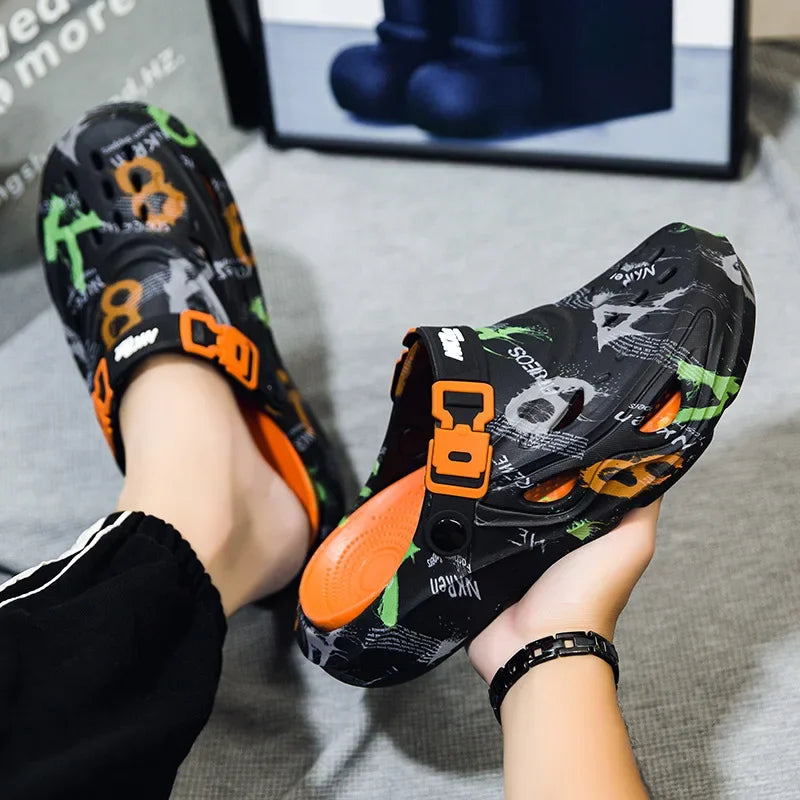 Men's Summer Outdoor Sporty Thick-Heeled Sandals Big Size 46 Head-To-Toe Dual-Purpose Beach Shoes Comfortable Wearing Experience - Sun Studio