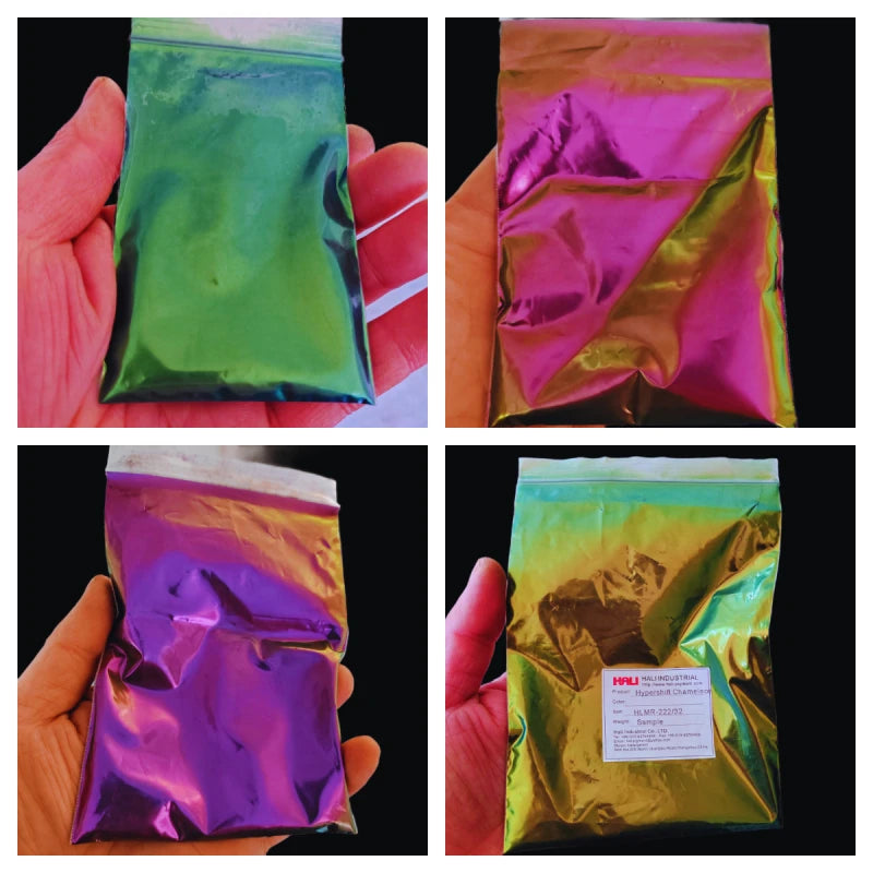 1G/Jar Super Chameleon Automotive Paint Pigment Powder Hypershift Chameleon Pigment Colorshift Blue/Red/Purple Item:HLMR-46 - Sun Studio