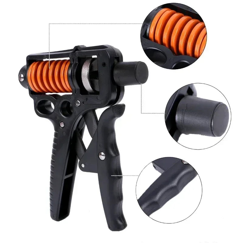5-165Kg Adjustable Steel Spring Heavy Hand Grip Exercise Strengthener Gripper Finger Expander Arm Wrist Forearm Trainers - Sun Studio