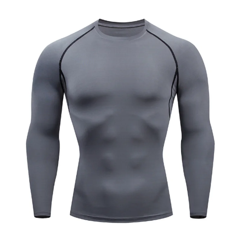 Fitness clothes men's outdoor sports quick drying short sleeved t-shirt training pro running stretch tight fitting clothes yoga - Sun Studio