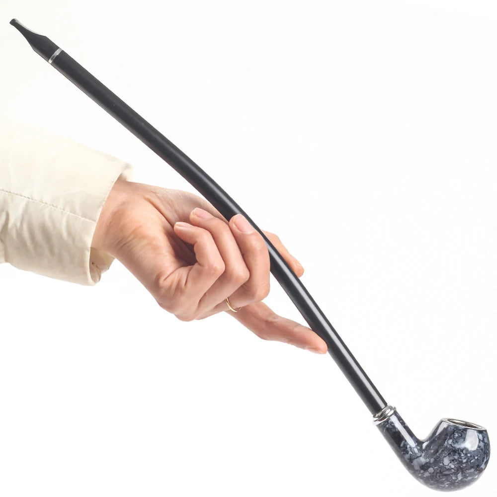 Classic Long Smoking Pipe with Filter Removable Washable Resin Tobacco Pipe Smoking Accessories Men Holiday Gift - Sun Studio