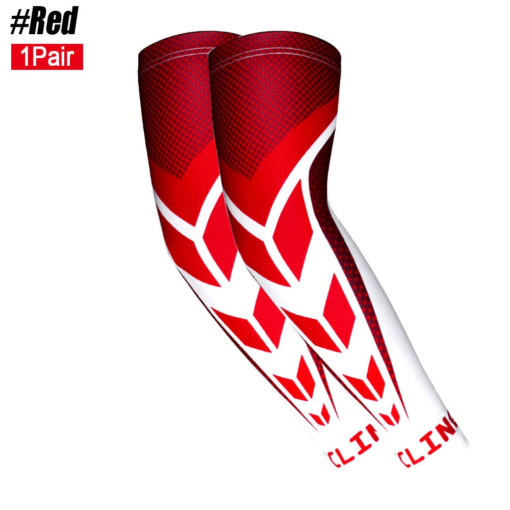 1Pair Sports Cooling Cycling Arm Sleeves Anti-UV Protection Elastic Arm Cover for Driving Running Basketball Football Golf - Sun Studio