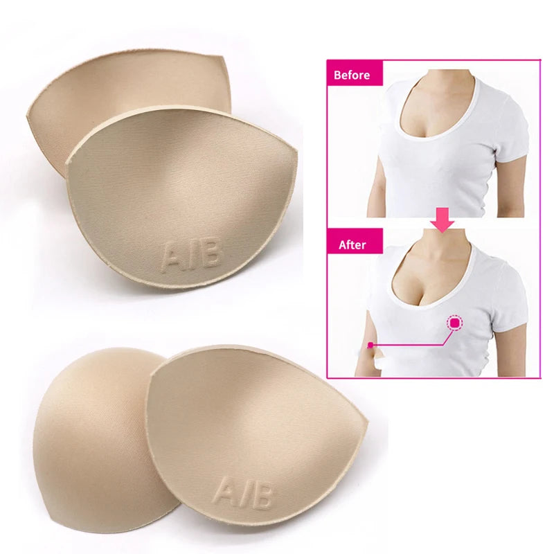 1pair Sponge Inserts In Bra Padded for Swimsuit Breast Push Up Fill Brassiere Breast Patch Pads Women Intimates Accessories - Sun Studio