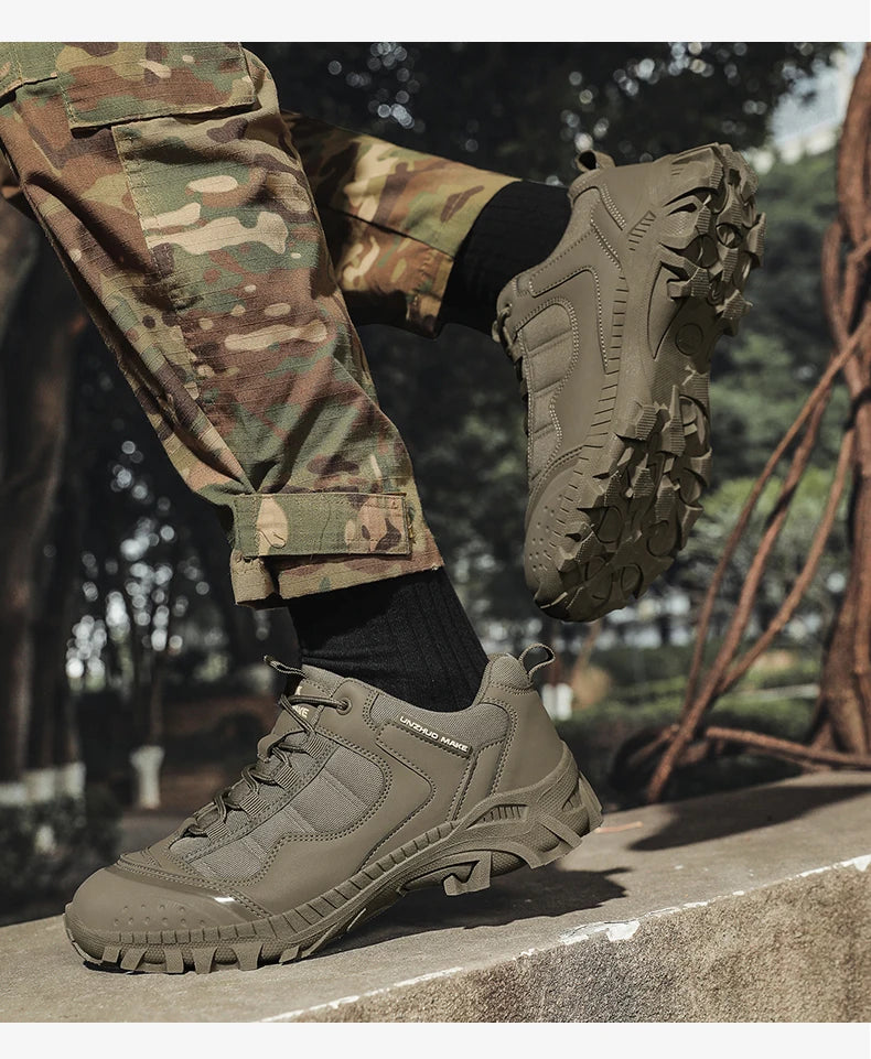 New Men Tactical Boot Desert Waterproof Hunting Work Army Boot Male Safety Ankle Lace Up Military Climbing Hiking Shoe Anti-Slip - Sun Studio