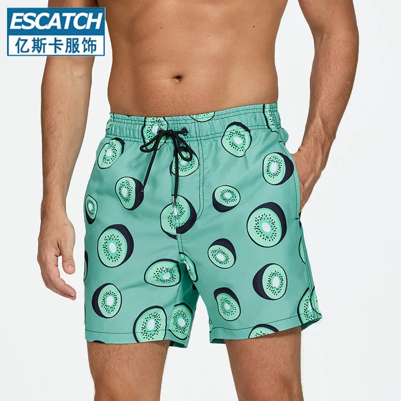 Quick-drying swimwear men beach shorts men's swimming trunks suit bath man holiday shorts quarter-print swimming trunk swimsuit - Sun Studio