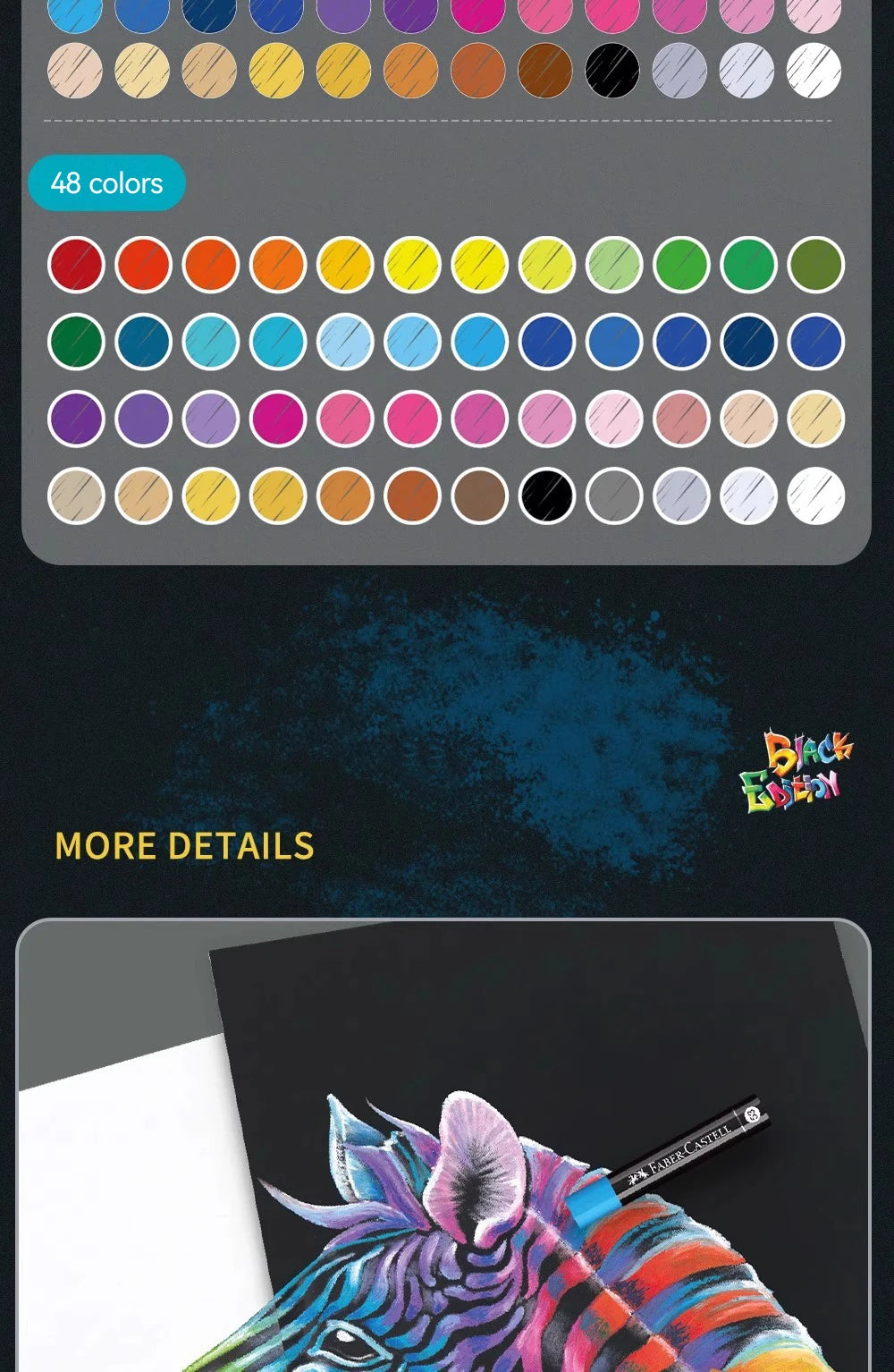 Faber-Castell Soft Oil Pastel Set 24/36/48 Vibrant Colors Creamy Texture Bullet Head Chalk for Artist Painting Drawing Beginners