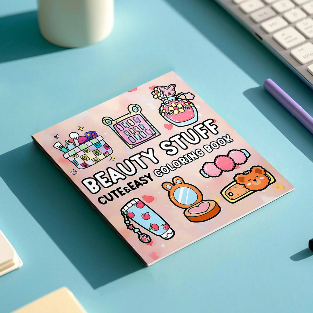 Beauty Stuff Coloring Book 24 Page Adult Picture Books Gift Birthday Party Relieve Stress Kill Time Graffiti Painting Drawing ﻿ - Sun Studio