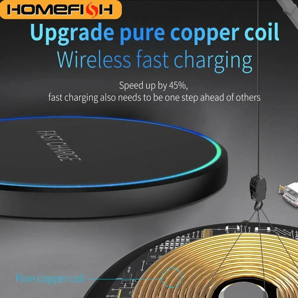 Wireless Charger For PHONE \PAD\WATCH \EarphonesInduction Fast Charging Pad Dock Station - Sun Studio
