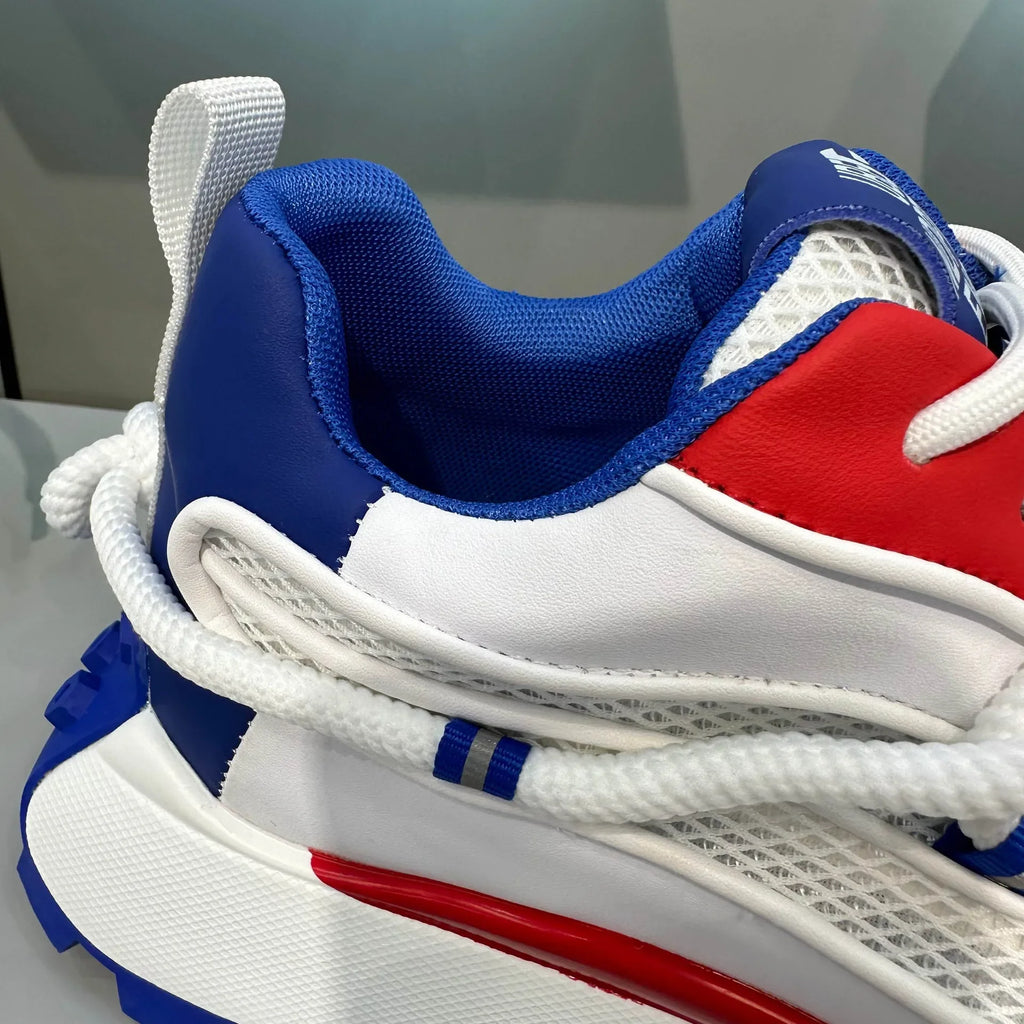 Chunky Sneaker Men Designer Running Shoes Fashion Casual Microfiber Leather Mesh Breathable Height Increased Flat Platform Shoes - Sun Studio