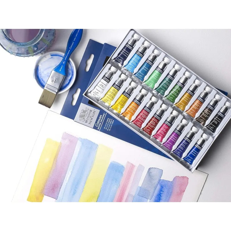 Winsor & Newton Cotman Watercolor Paint Tubes Set - 5ml Tubes (10 or 20 Colors) for Artists, Beginners & Sketching - Sun Studio
