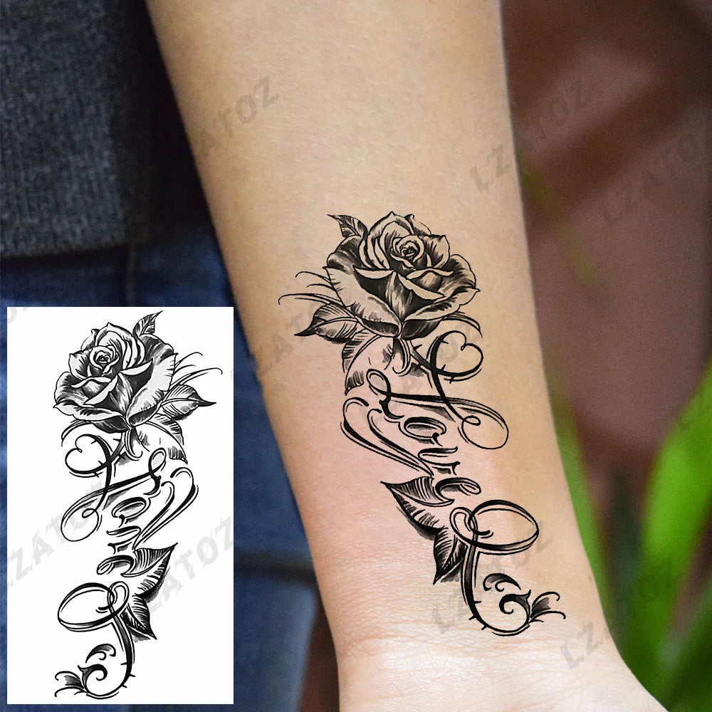 Einzigartige dreieckige Ozeanwelle Temporäre Tattoos für Männer Frauen realistische Tiger Löwe Fake Tattoo Aufkleber Spruch Transfer Kunst Tattoos