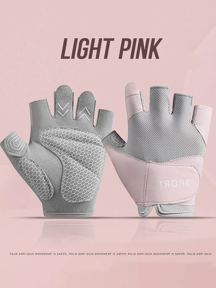 Fitness gloves - anti-slip, anti-curl, semi-fingered wrist guards for bar exercises, sports, cycling, yoga, outdoor activities. - Sun Studio