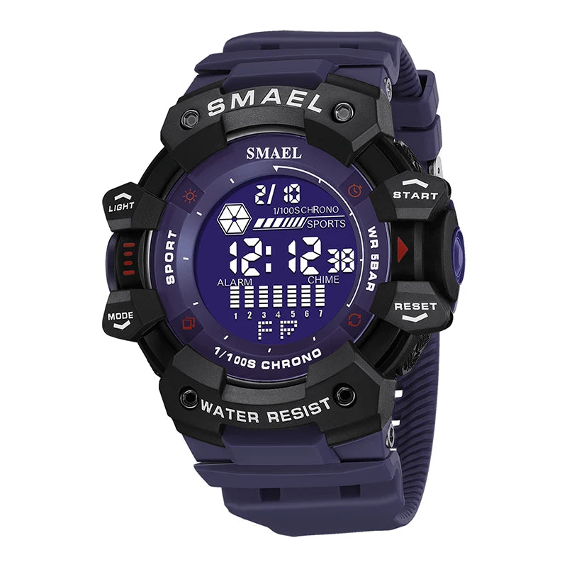 Mens Watch Military Water resistant SMAEL Sport watch Army led Digital wrist Stopwatches for male 8050 relogio masculino Watches - Sun Studio
