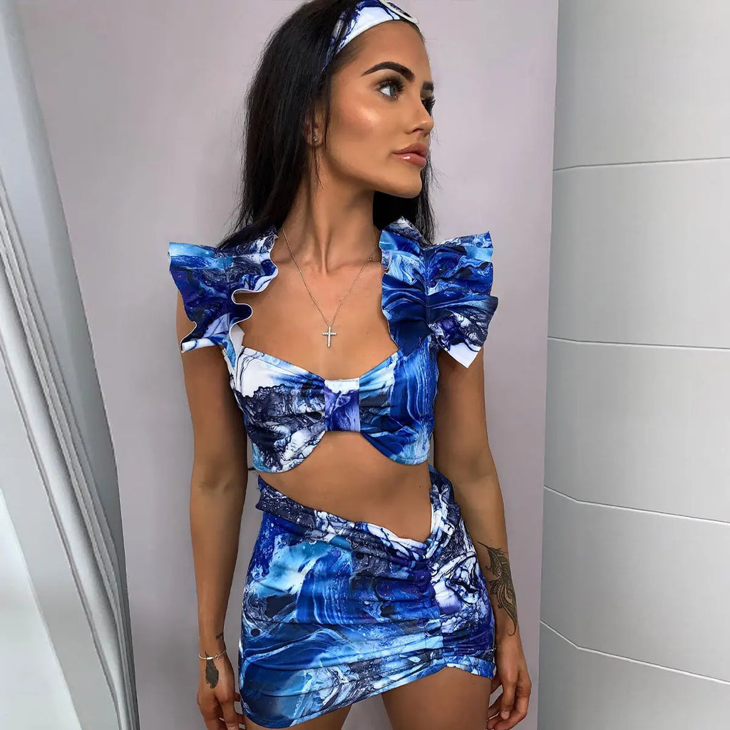 2025 New Sexy Deep-V Sequins Bikini Set Beach Cover Up Sexy Three Pieces Swimsuit Lace Up Swimwear High Waist Bathing Suit - Sun Studio