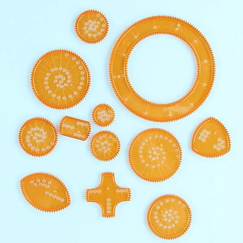 Funny Interlocking Gears Wheels Spirograph Drawing Toys Set Creative Educational Toy for Children Painting Drawing Accessories - Sun Studio
